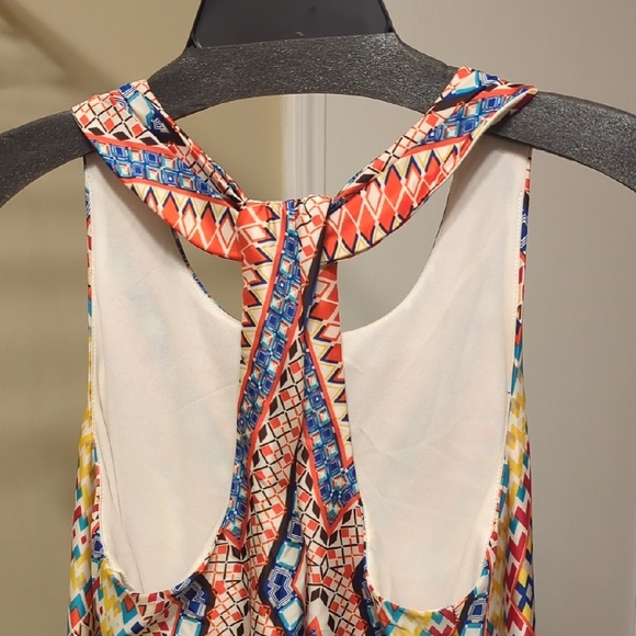 Multicolor Geometric Pattern Dress - Picture 4 of 4